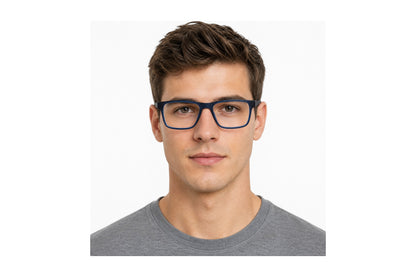 Advocate Eyeglasses Navy Matte side