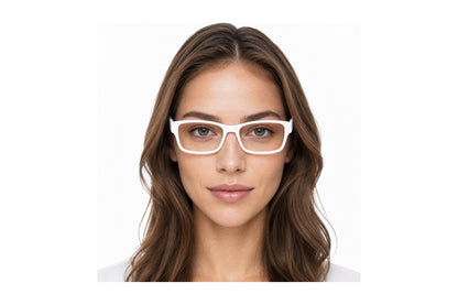 Slick Eyeglasses White / 54-17-145 side