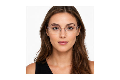 Natasha Eyeglasses Burgundy/Gold side