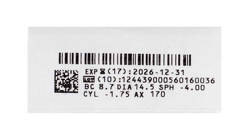 Biomedics Toric Lens Powers