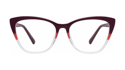 Artsy Eyeglasses - Plum/Cherry/Crystal