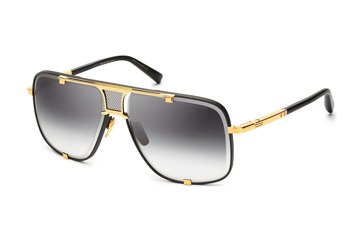 Dita MACH-FIVE Matte Black - Yellow Gold (DRX-2087-A-BLK-GLD-64-Z) side