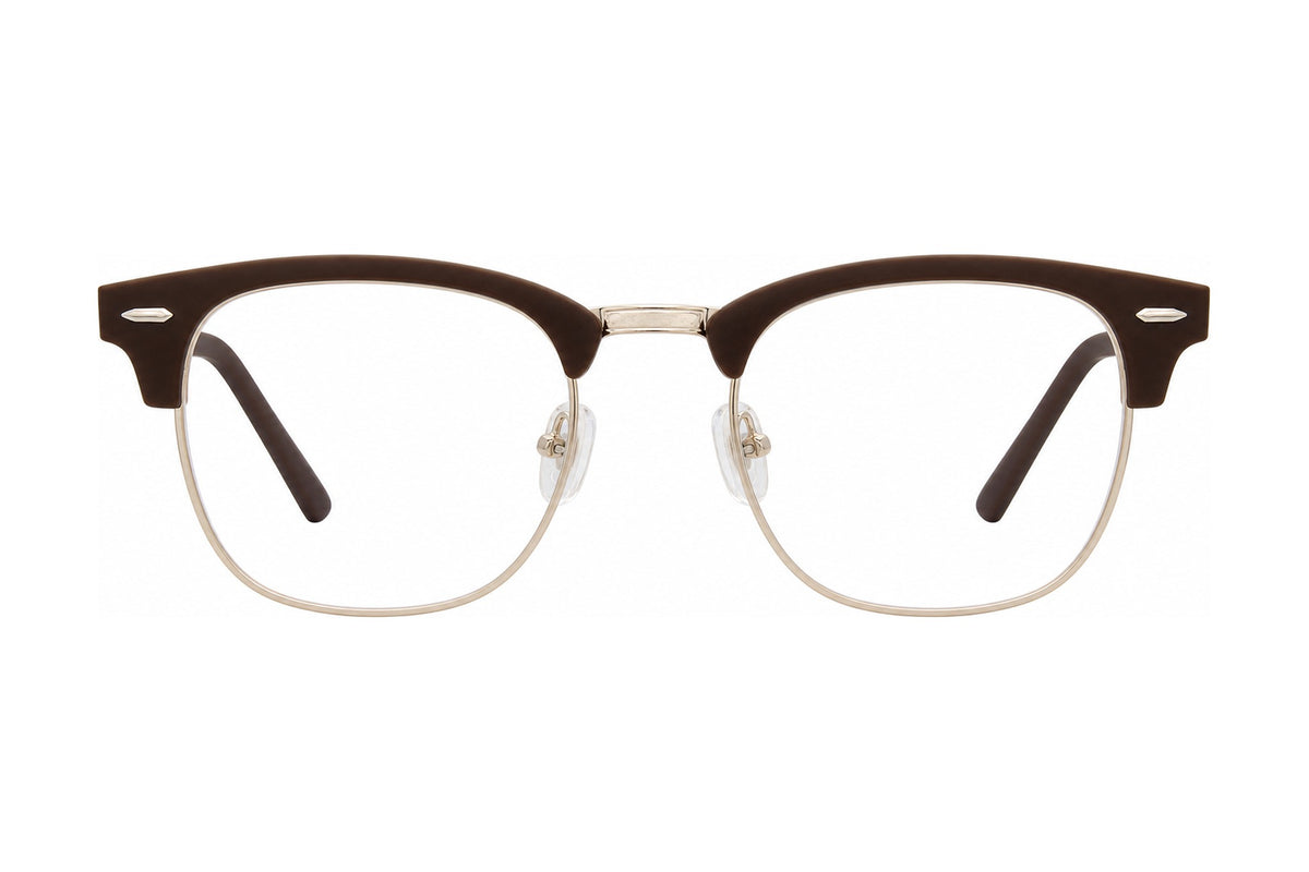 Classic Eyeglasses Brown Matte/Gold