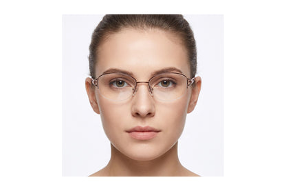 Natasha Eyeglasses Brown/Gold side