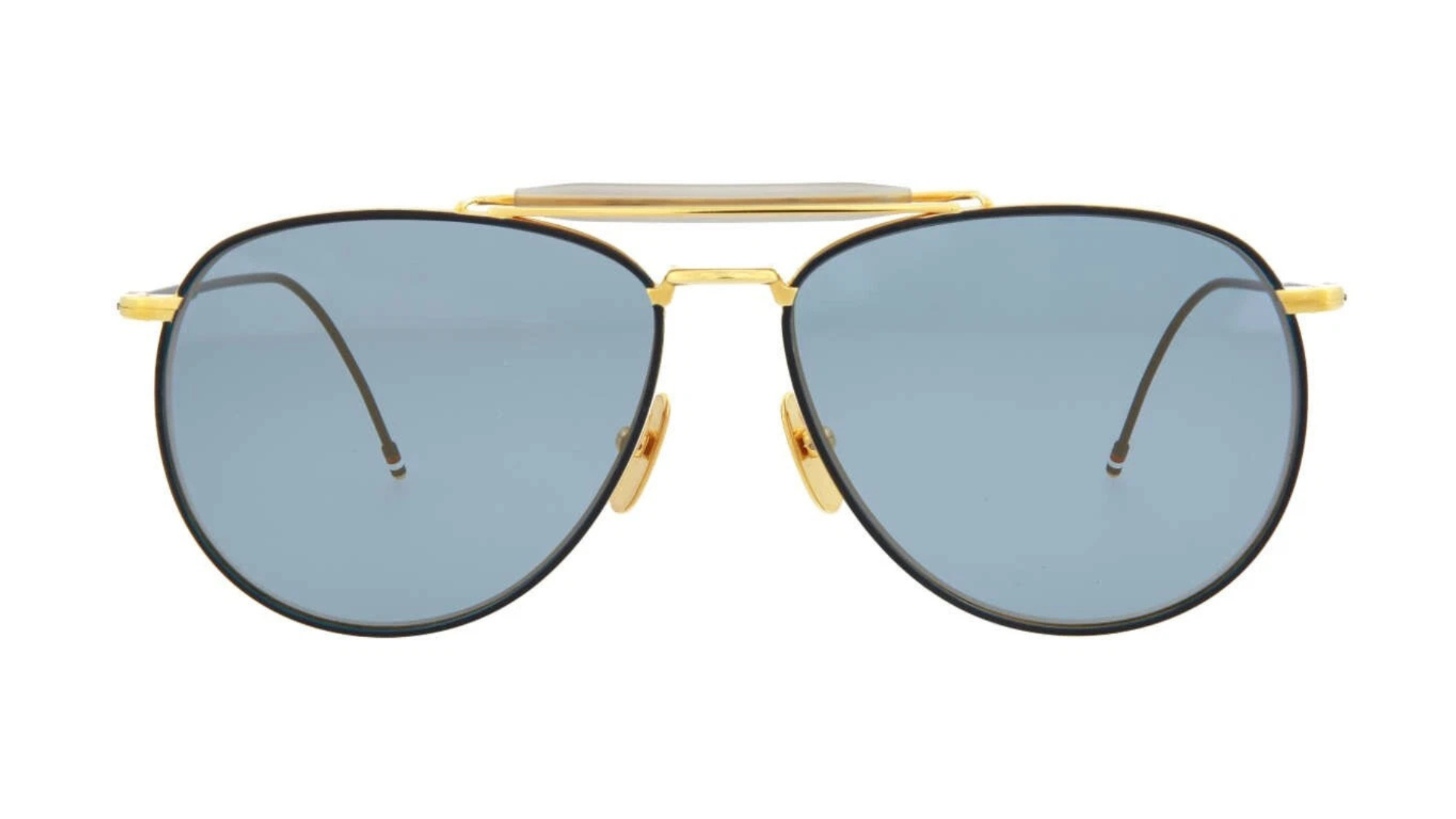 Thom Browne TB015LTD - Yellow Gold Matte Navy (NVYGLD62)
