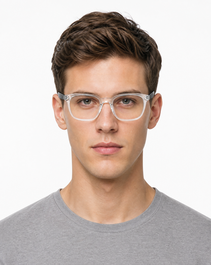Confide Eyeglasses - Crystal/Black lifestyle