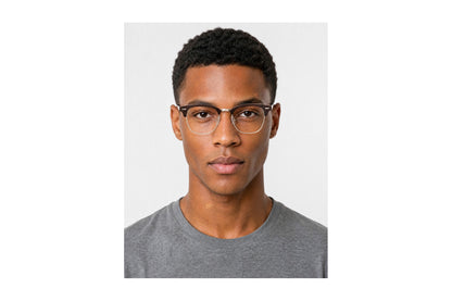 Classic Eyeglasses Brown Matte/Gold side
