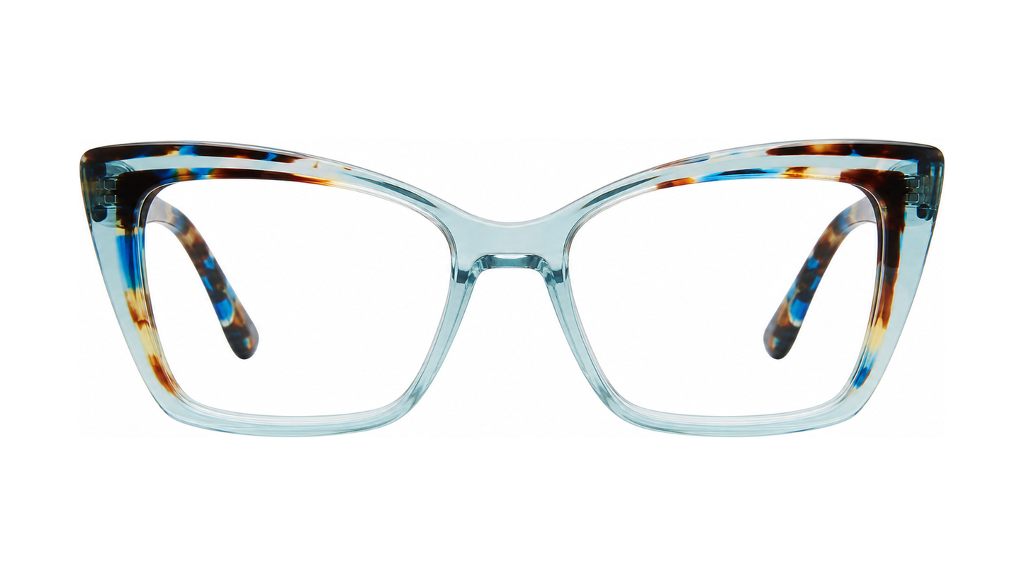 Annette Eyeglasses - Blue Crystal/Tortoise