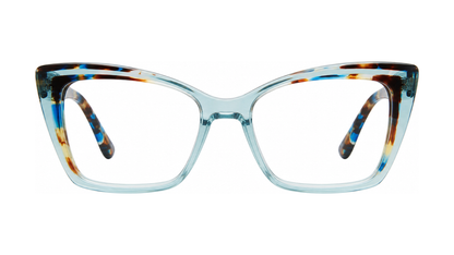Annette Eyeglasses - Blue Crystal/Tortoise