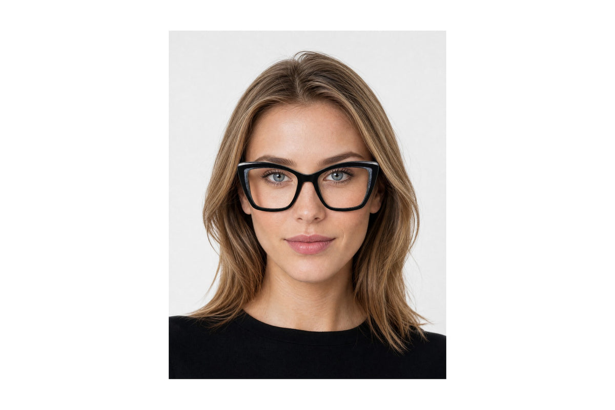 Annette Eyeglasses Black/Purple side