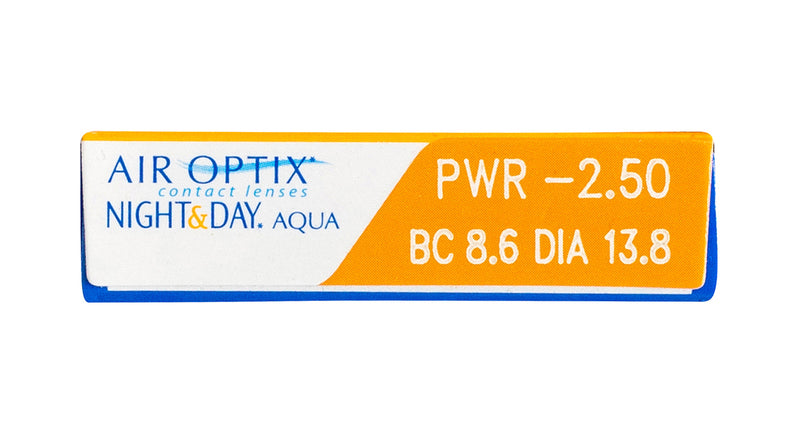 Air Optix Night &amp; Day Aqua 6pk box side