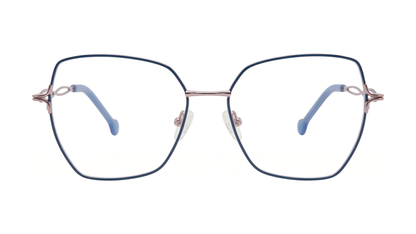 Fanciful Eyeglasses - Navy/Gold