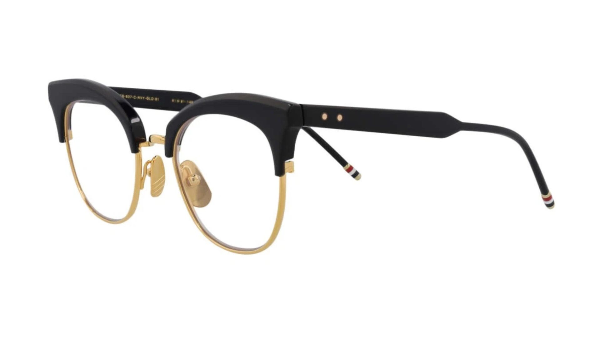 Thom Browne TB507 - Navy Gold (CNVYGLD51) side