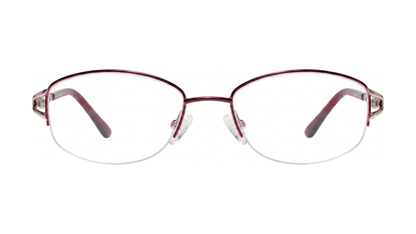 Natasha Eyeglasses - Burgundy/Gold