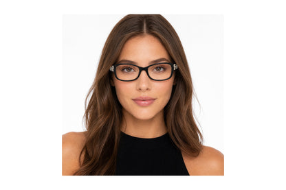 Dee Eyeglasses Black/Crystal side
