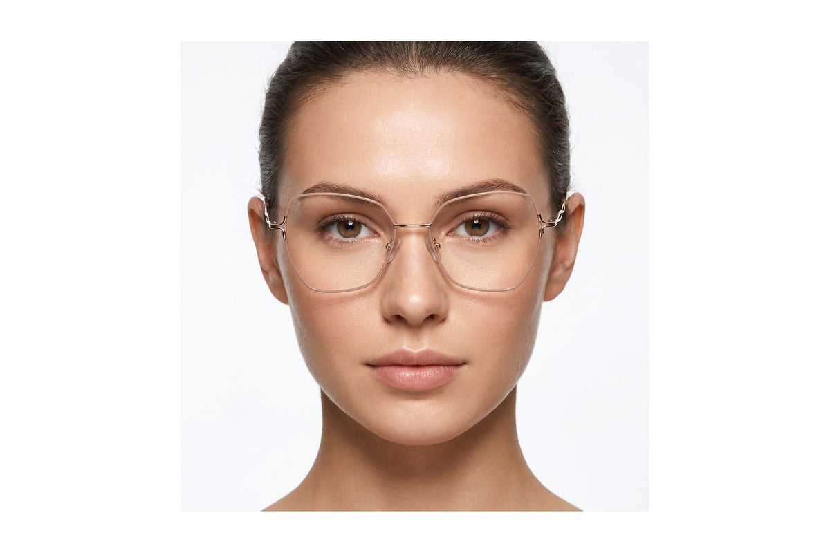 Fanciful Eyeglasses Taupe/Gold side