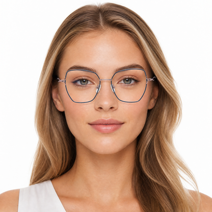 Fanciful Eyeglasses - Navy/Gold lifestyle