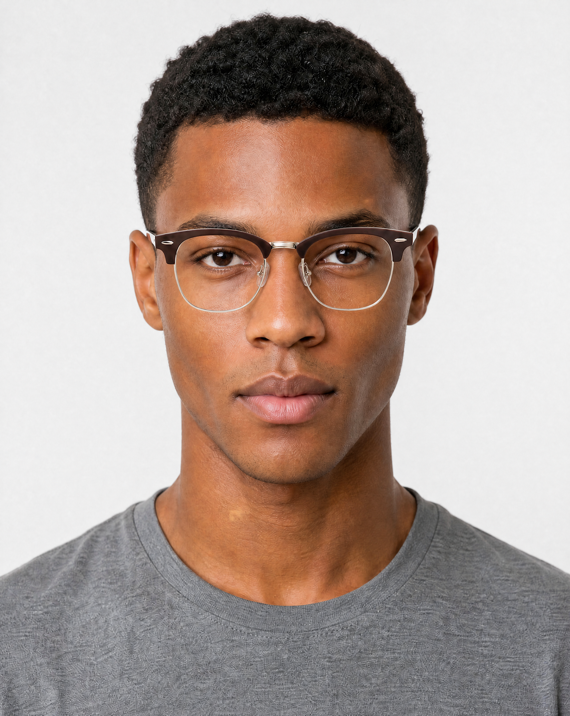 Classic Eyeglasses - Brown Matte/Gold lifestyle