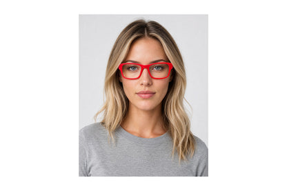 Slick Eyeglasses Red / 57-17-150 side
