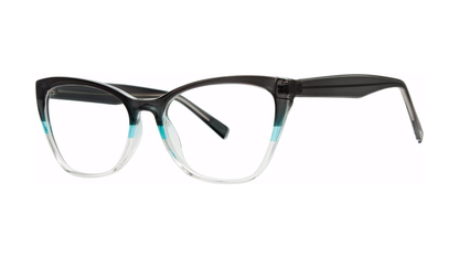 Artsy Eyeglasses - Black/Teal/Crystal angle