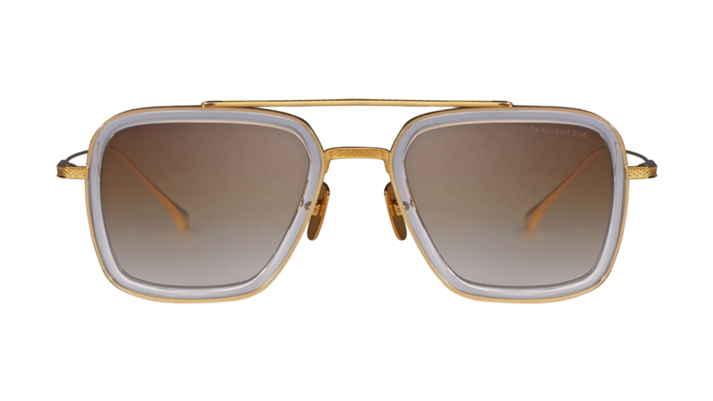 Dita FLIGHT.006 - Clear Crystal - Yellow Gold (7806-L-CLR-GLD-52)