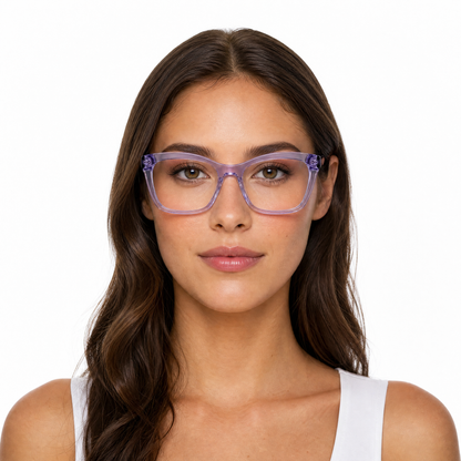 Fabiana Eyeglasses - Lilac Cry/Tortoise lifestyle