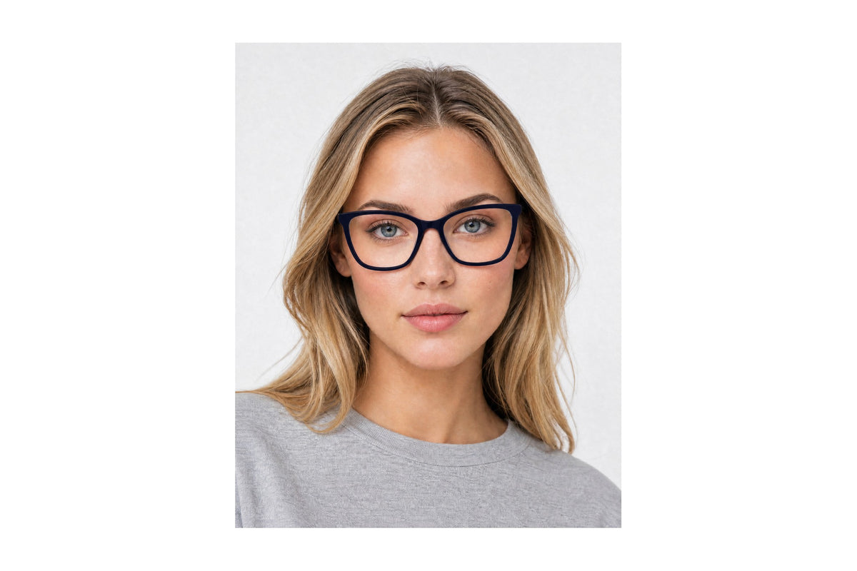 Attention Eyeglasses Navy/Gold side