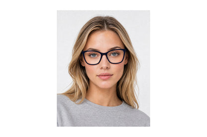 Attention Eyeglasses Navy/Gold side