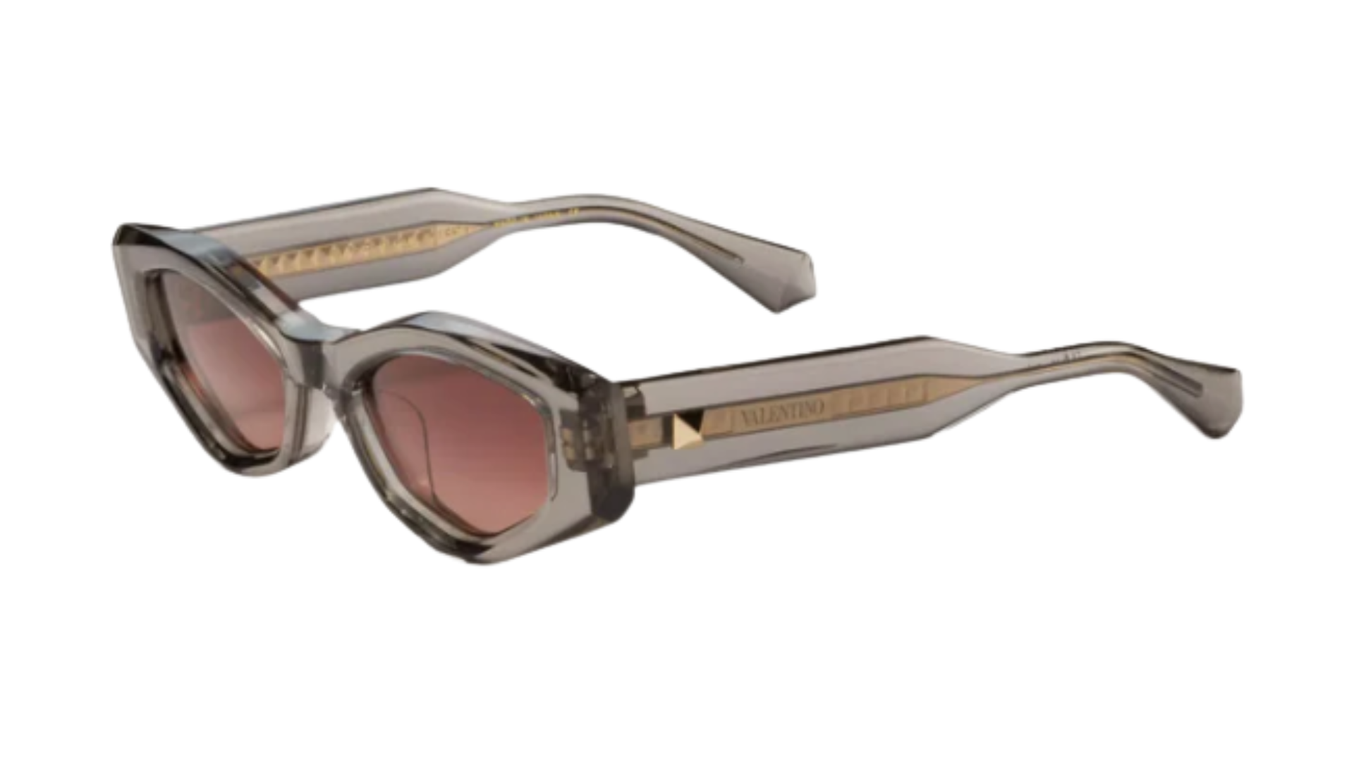 Valentino V-TRE-VLS-101C-51 - Translucent Grey/White Gold (GRY-GLD) side