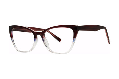 Artsy Eyeglasses Burgundy/Blue/Crystal