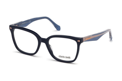 Roberto Cavalli MURLO 5078 Medium / Shiny Navy Blue, Shiny Pink Gold, Shiny Transp. Glittered Blue side