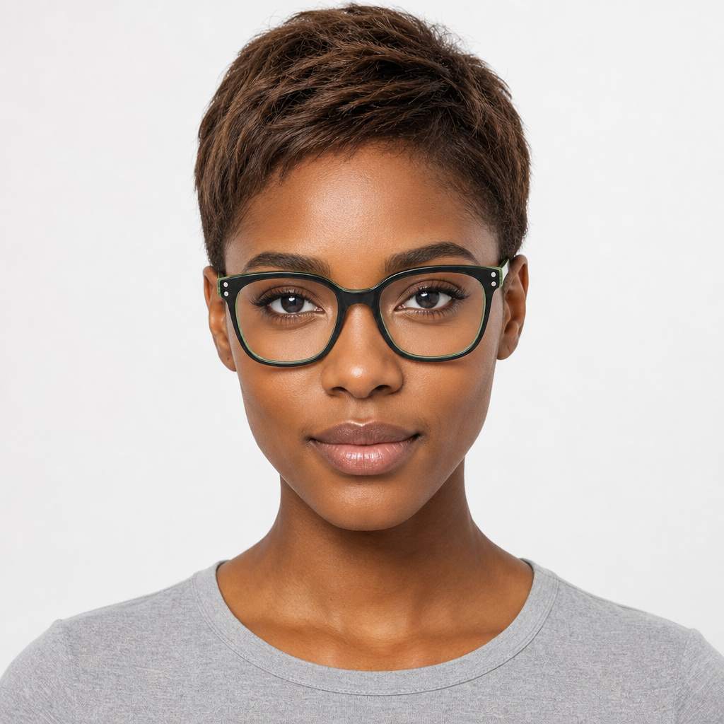 Advice Eyeglasses - Black/Olive lifestyle
