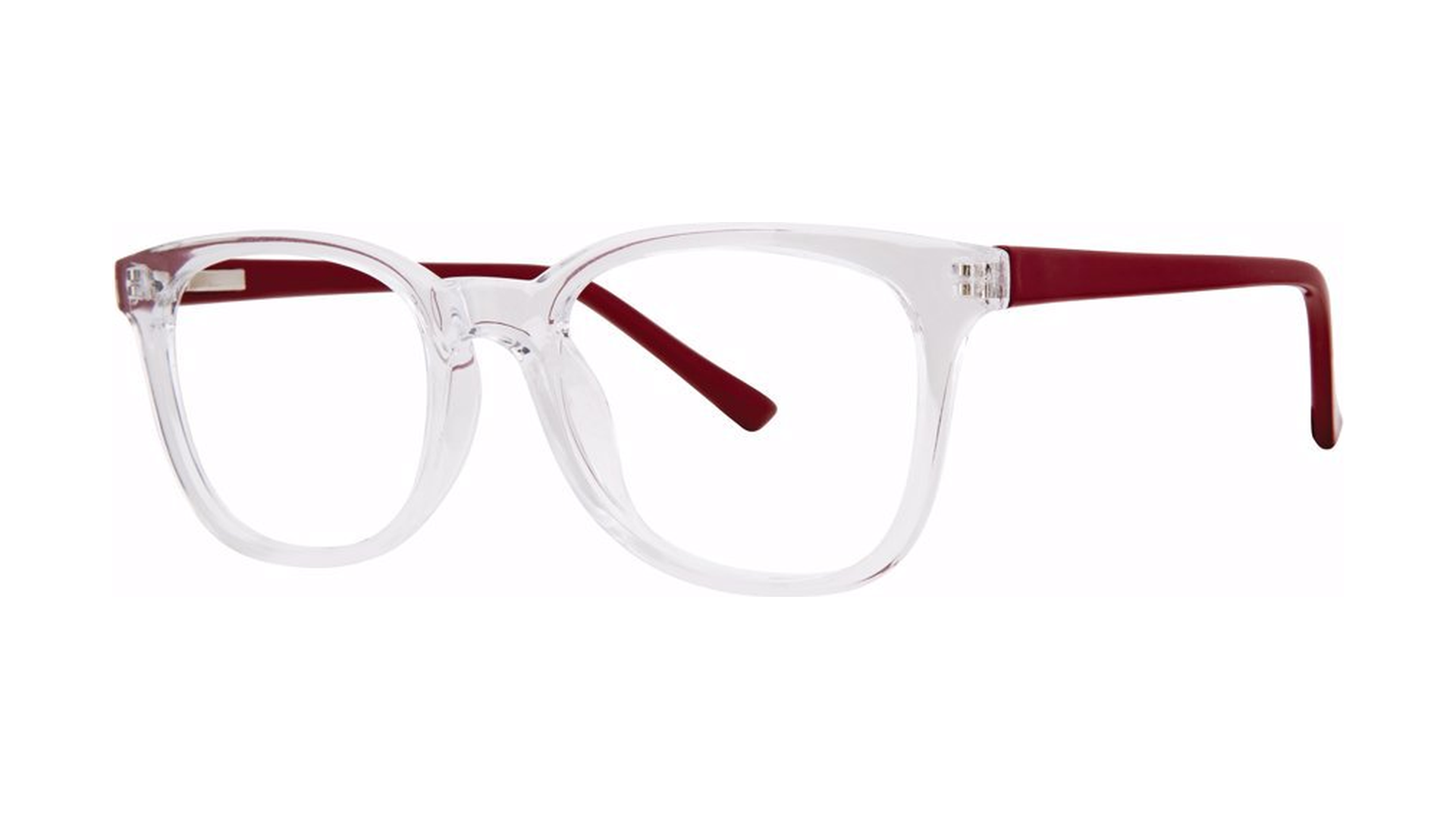 Confide Eyeglasses - Crystal/Red angle