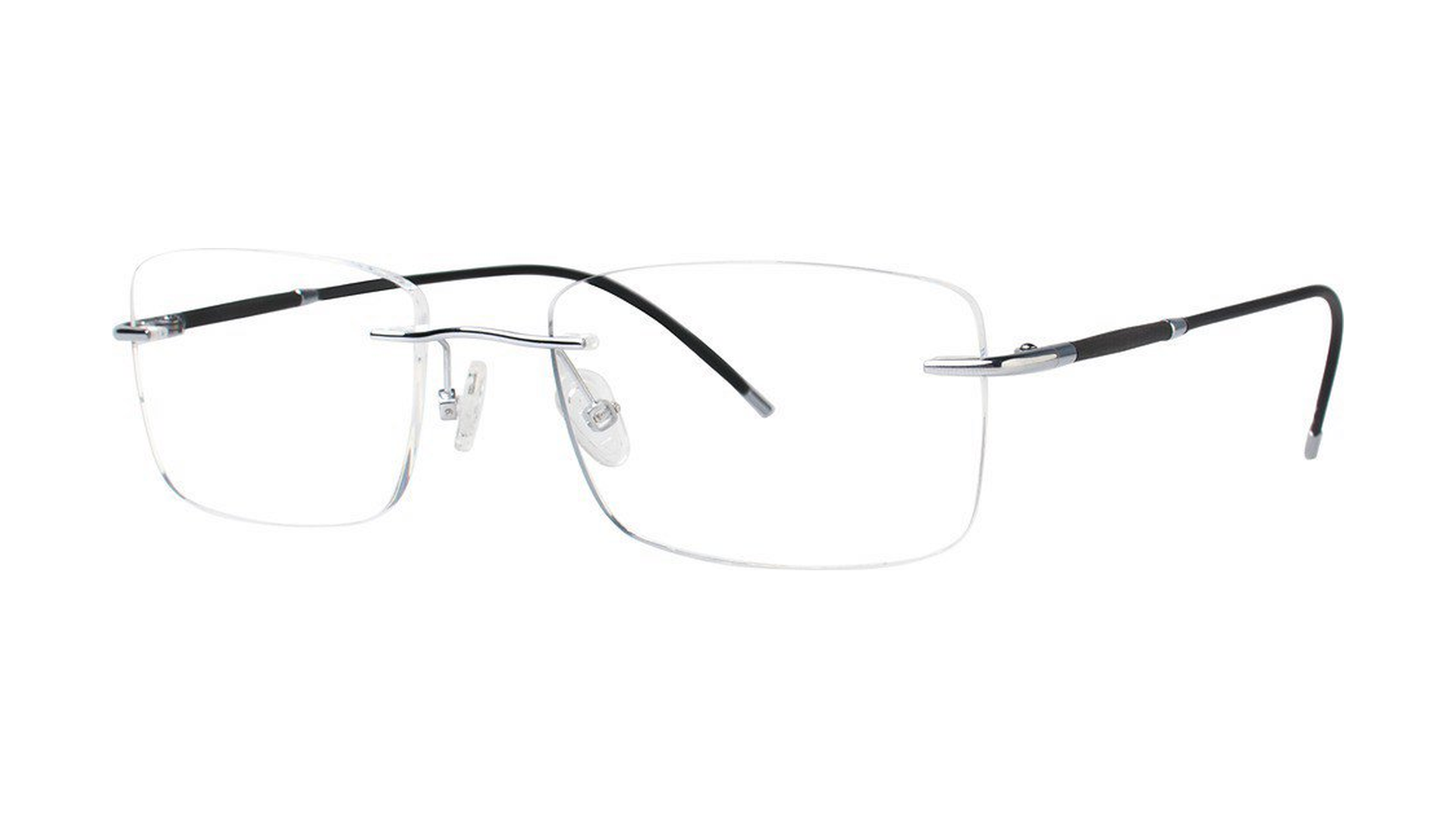 Congress Eyeglasses - Silver/Black angle