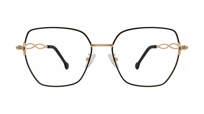 Fanciful Eyeglasses - Black/Gold