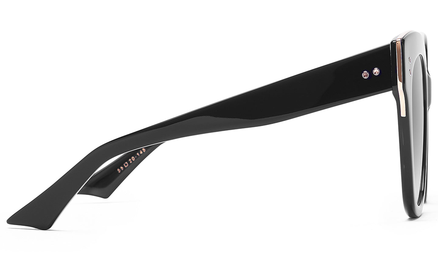DITA DAY TRIPPER - Black - 18K Gold (22031-A-BLK-GLD-55-Z) side