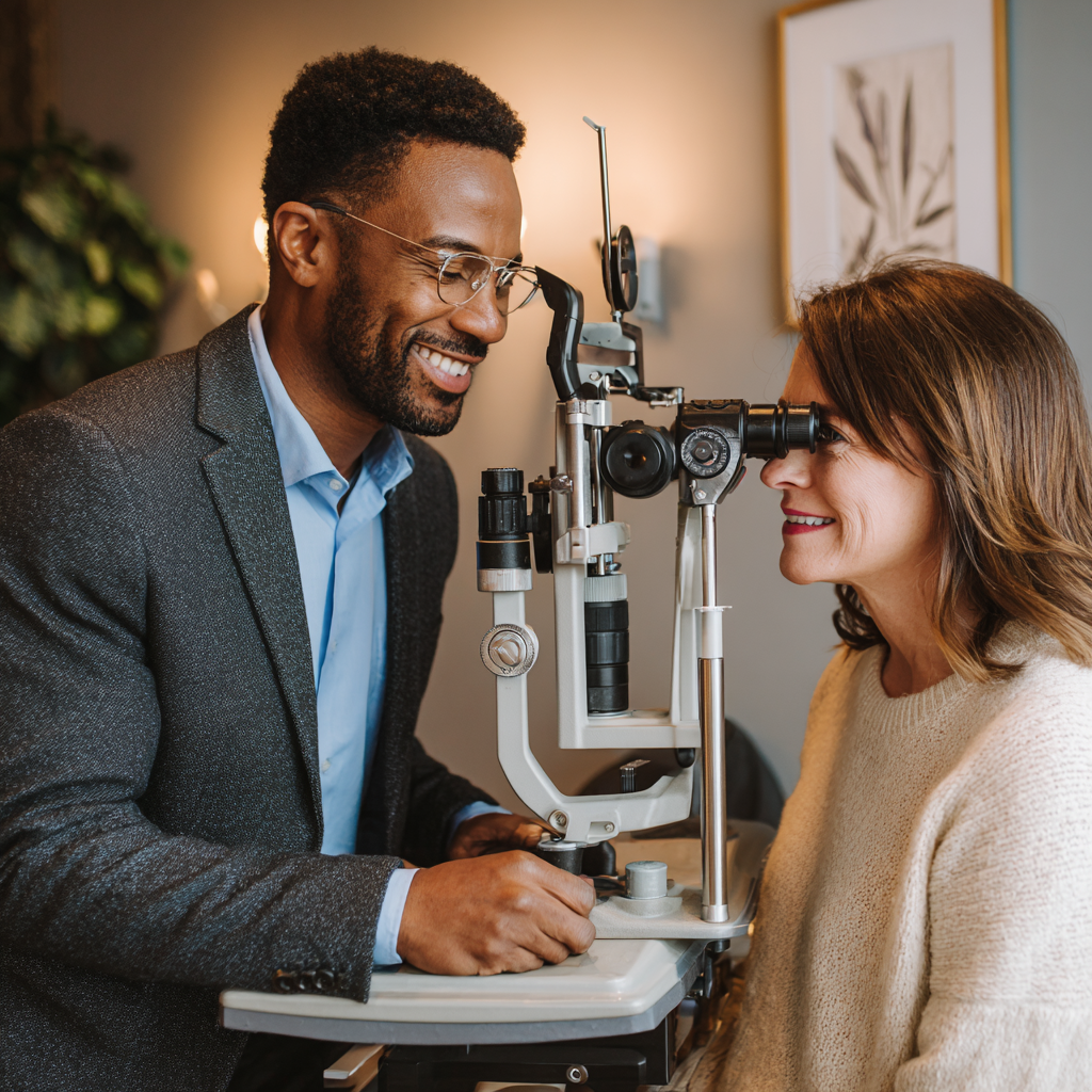 In-store eye exam at Change iWear Bronx