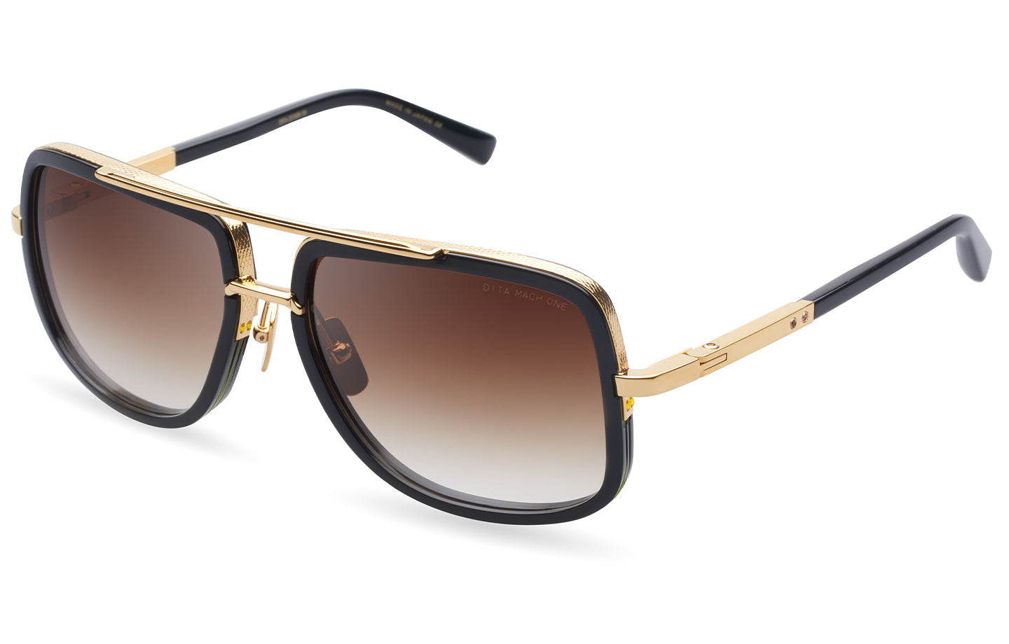 DITA MACH-ONE - Shiny 18K Gold and Black (DRX-2030B-59-Z) 3/4