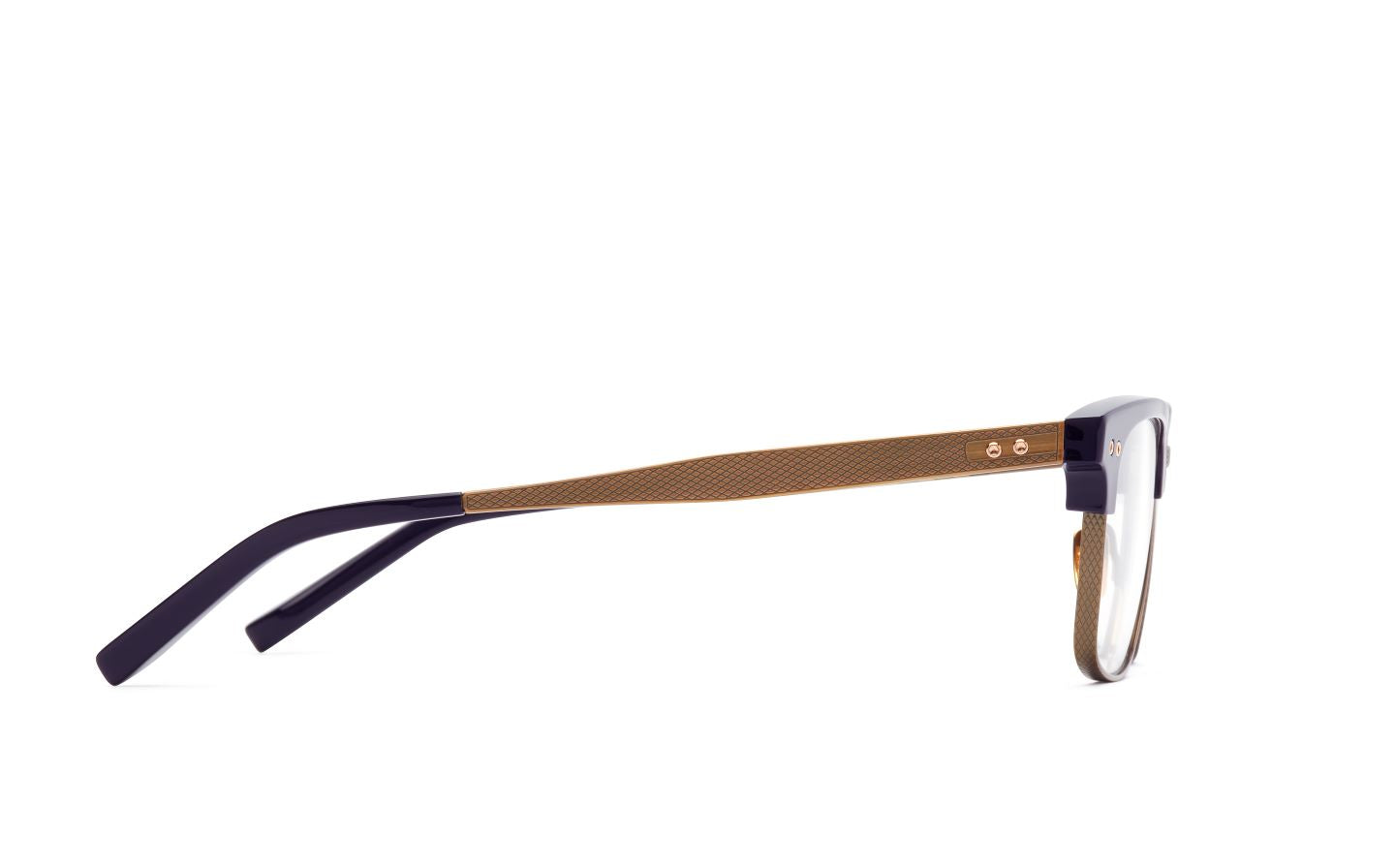 DITA STATESMAN THREE - Navy - Antique Gold (DRX-2064-E-NVY-GLD-55-Z) side