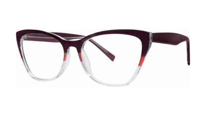 Artsy Eyeglasses - Plum/Cherry/Crystal angle