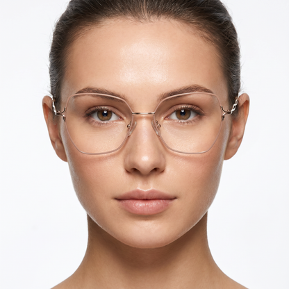 Fanciful Eyeglasses - Taupe/Gold lifestyle