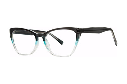 Artsy Eyeglasses Black/Teal/Crystal