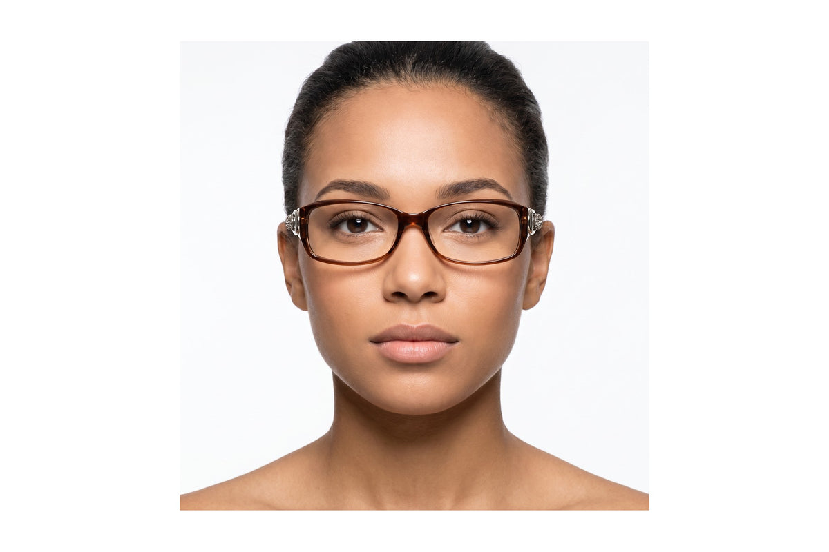 Dee Eyeglasses Brown/Crystal side