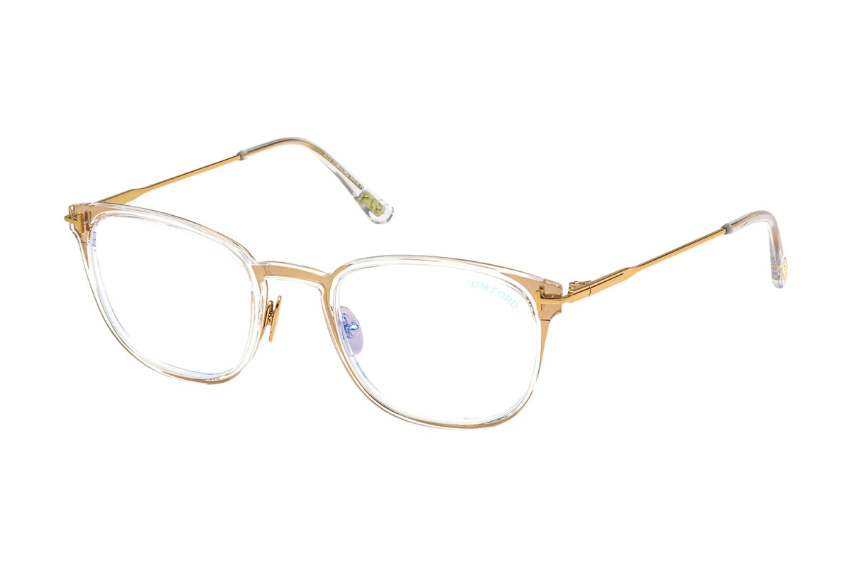 Tom Ford FT5694-B Medium / Shiny Deep Gold/Shiny Crystal (030) side