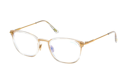 Tom Ford FT5694-B Medium / Shiny Deep Gold/Shiny Crystal (030) side