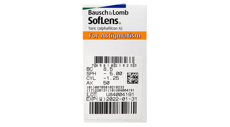 Soflens Toric for Astigmatism Powers