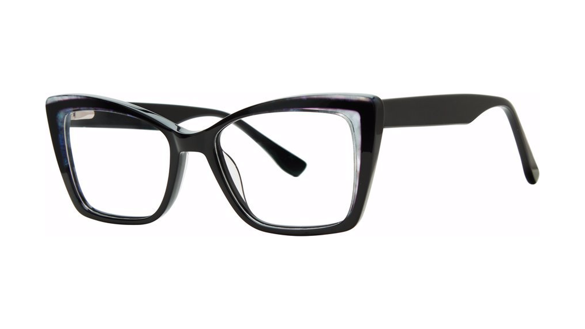 Annette Eyeglasses - Black/Purple angle