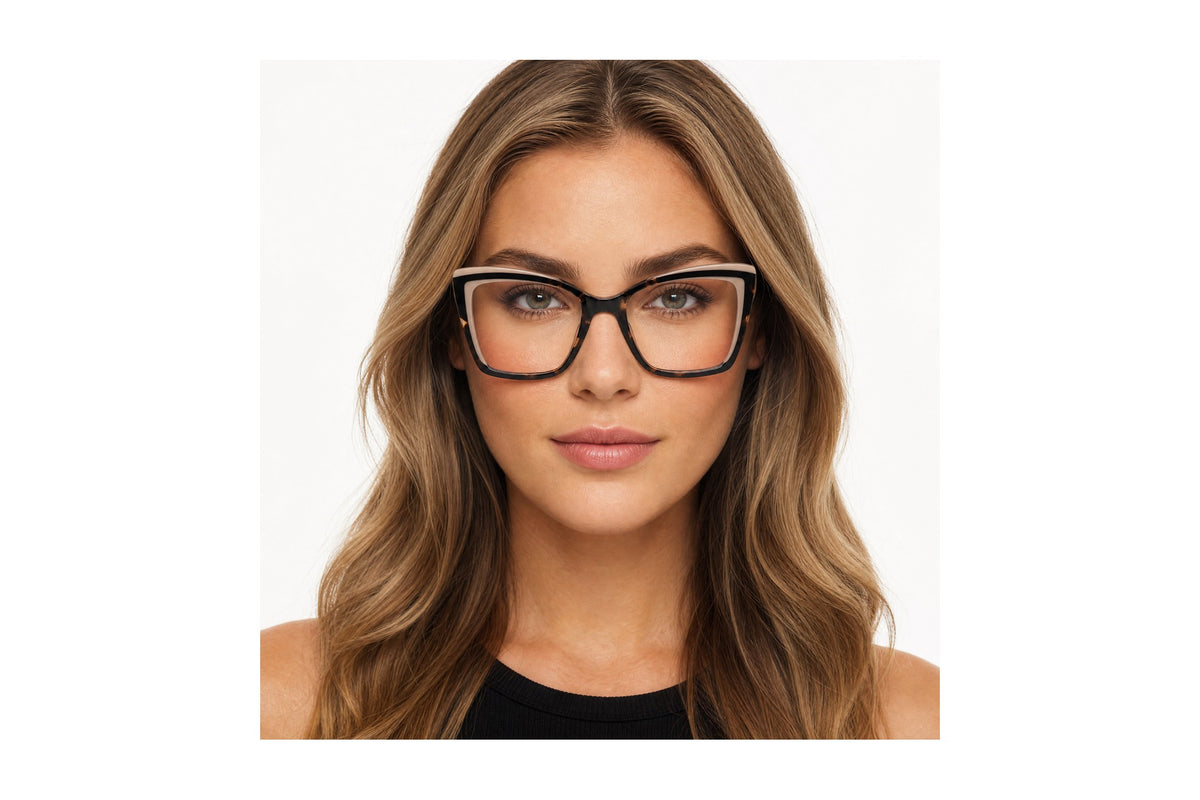 Annette Eyeglasses Tortoise/Taupe side