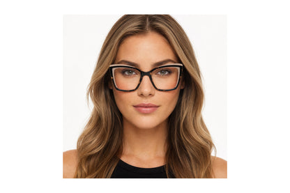 Annette Eyeglasses Tortoise/Taupe side