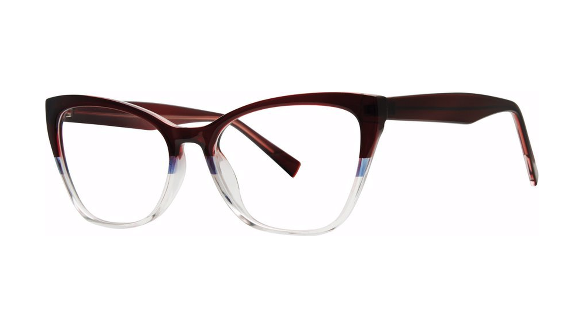 Artsy Eyeglasses - Burgundy/Blue/Crystal angle